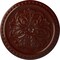Ekena Millwork Emeryville Ceiling Medallion, Hand-Painted Brushed Mahogany, 16 7/8"OD x 5/8"P CM16ERBMF - alternate 1